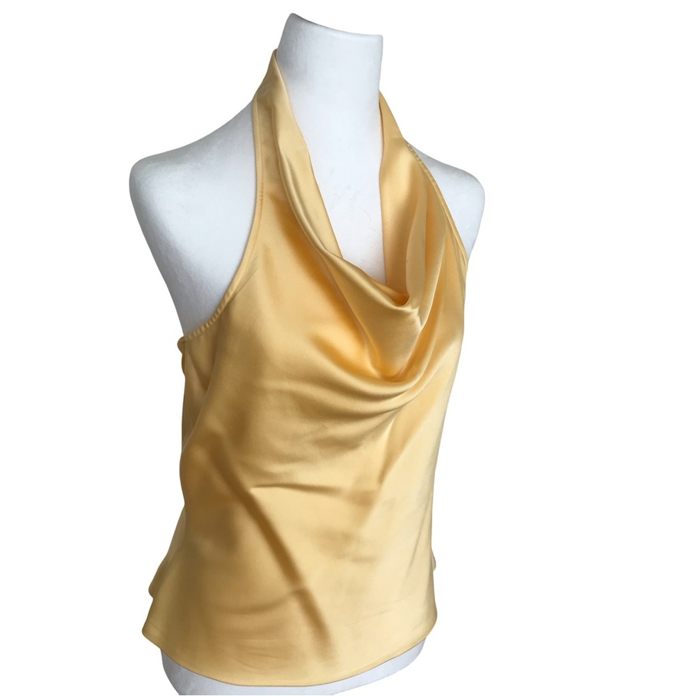 St. John silk cowl neck halter top/ backless cami, size 8 - Picture 3 of 14
